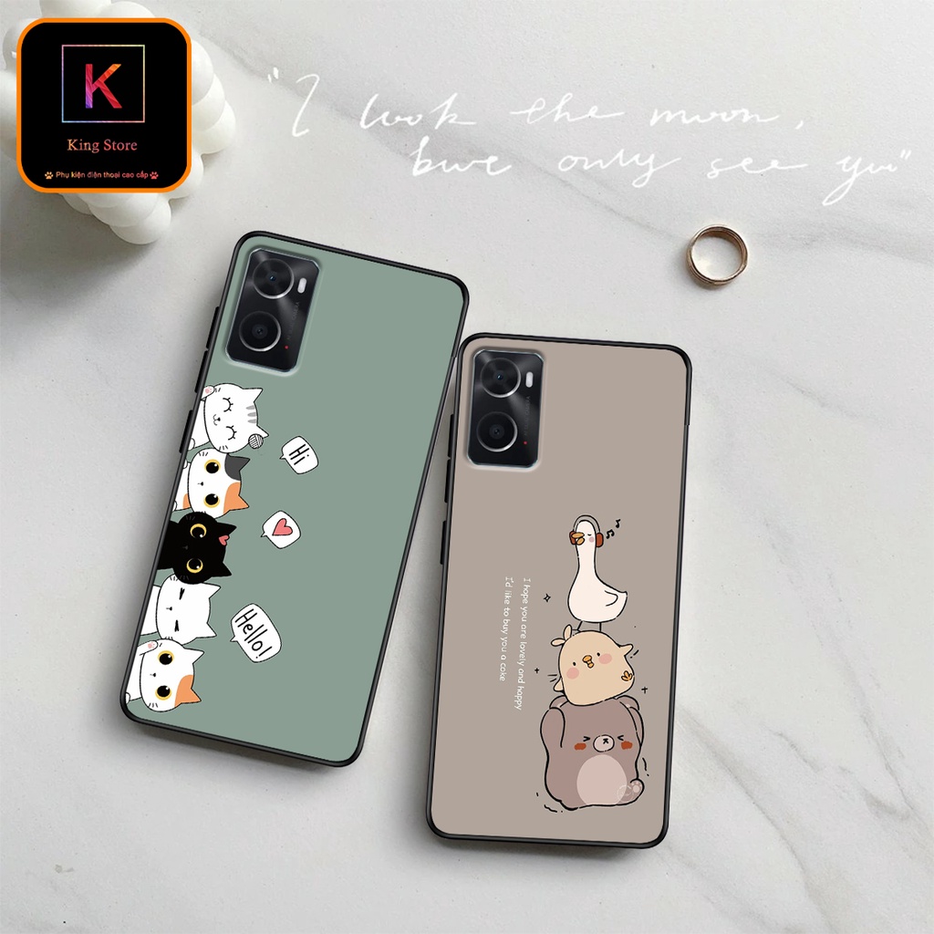 Ốp lưng Oppo A36 - Oppo A76 - Ốp in hình Cat&amp;Bear đáng yêu - Chất liệu TPU siêu bền
