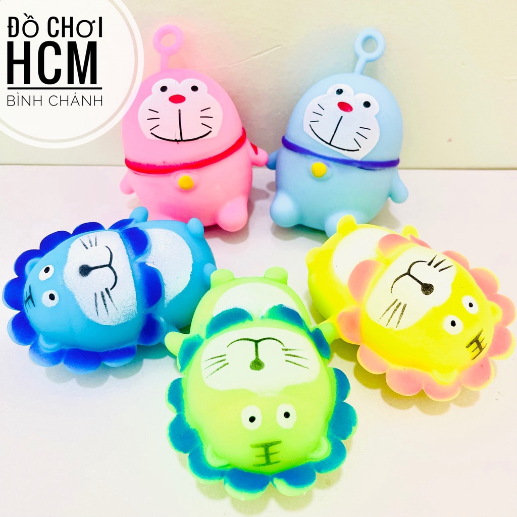 Đồ chơi trẻ em Squishy Mochi bóp mềm giúp giảm stress, giảm căng thẳng hình doremon, sư tử vui nhộn cho bé pop mềm