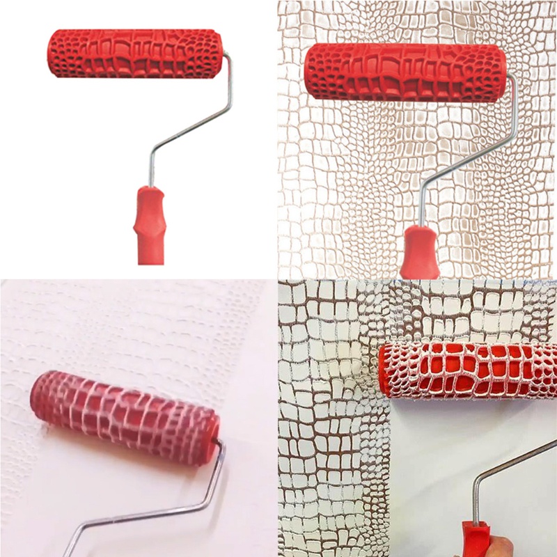 Cây Lăn Sơn Tường Trang Trí Họa Tiết Dập Nổi 7 Inch Cho Croco