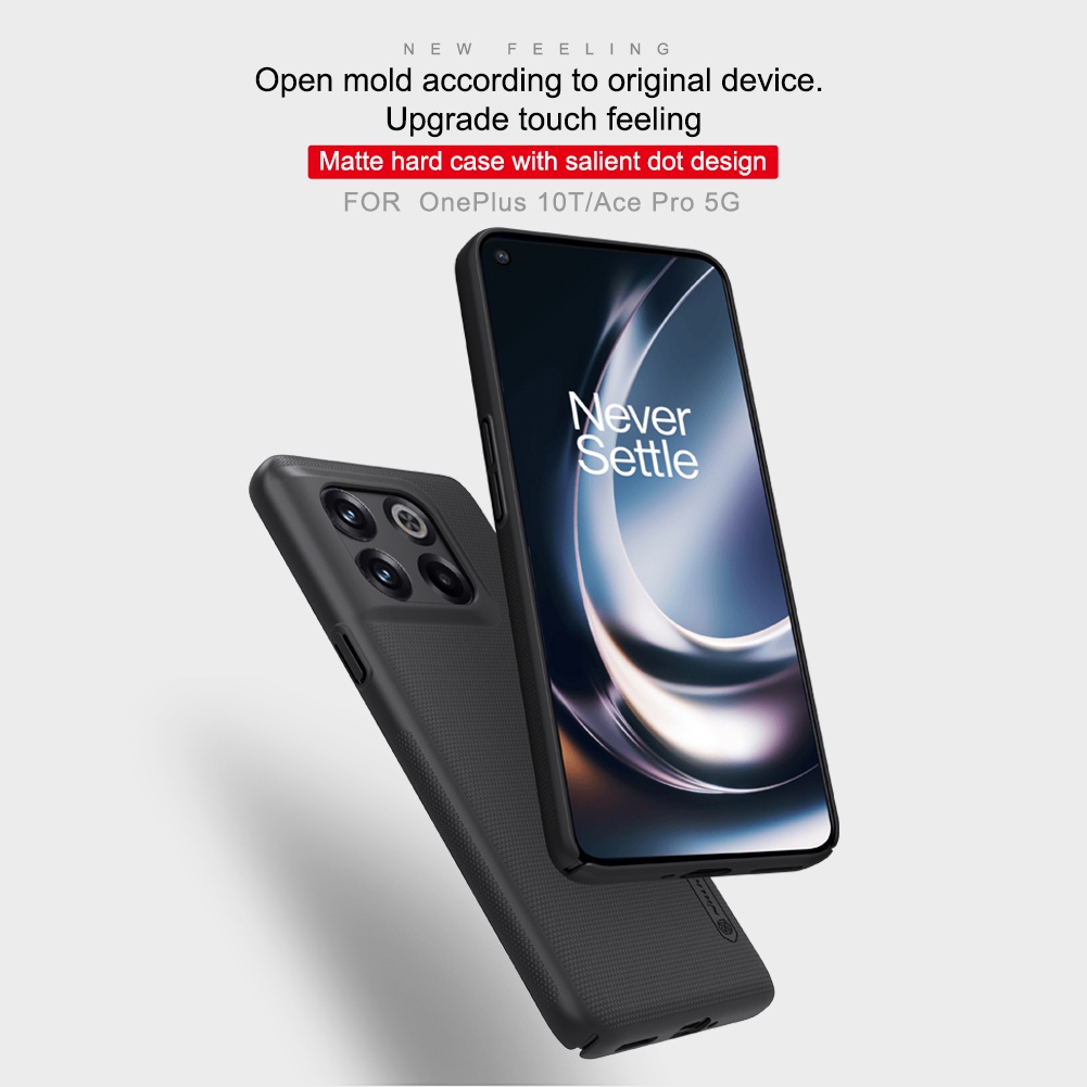 Ốp điện thoại NILLKIN bằng PC cứng siêu mỏng mặt nhám chống sốc và dấu vân tay cho OnePlus Ace Pro / OnePlus 10T