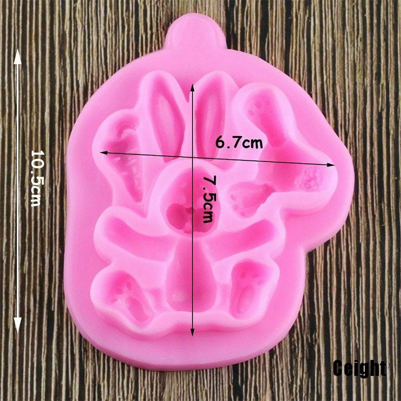 Khuôn Làm Bánh Bằng Silicone Hình Thỏ Phục Sinh 3D Độc Đáo