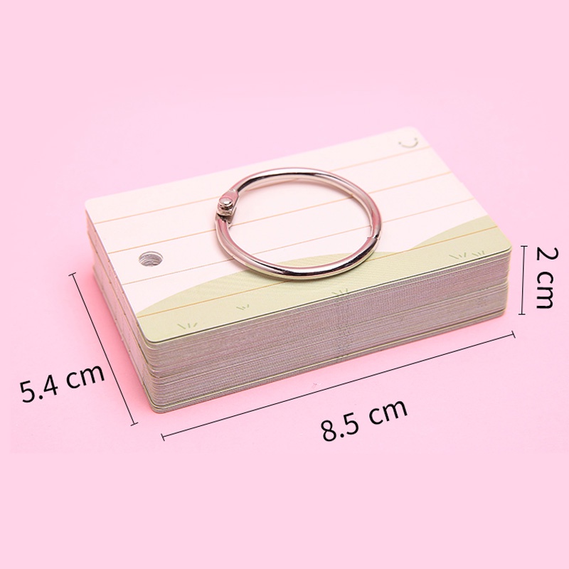 Bộ 50 thẻ ghi chú hình tròn bằng sắt họa tiết hoạt hình