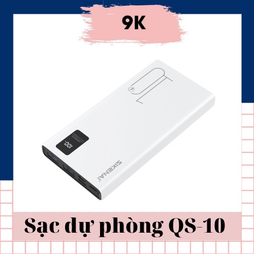 [QC 3.0] Sạc Dự Phòng Sikenai QS-10, HỖ TRỢ SẠC NHANH 40W, SẠC DỰ PHÒNG 10.000mAh,  BẢO HÀNH 1 ĐỔI 1