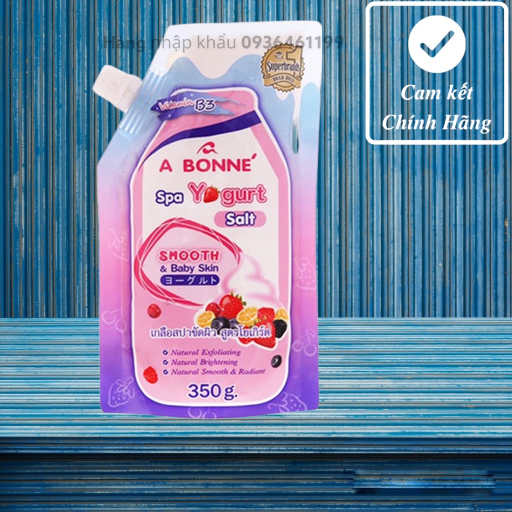 Muối Tăm Sữa Bò A bonne - Tẩy Tế Bào Chết Body Và Da Mặt Thái Lan Hương Sữa Chua 350g