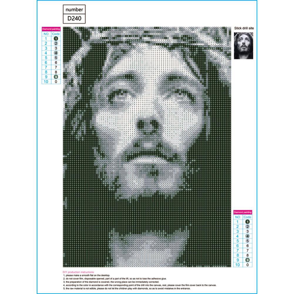 Bộ Tranh Đính Đá 5d Tự Làm Hình Đầu Người 5d