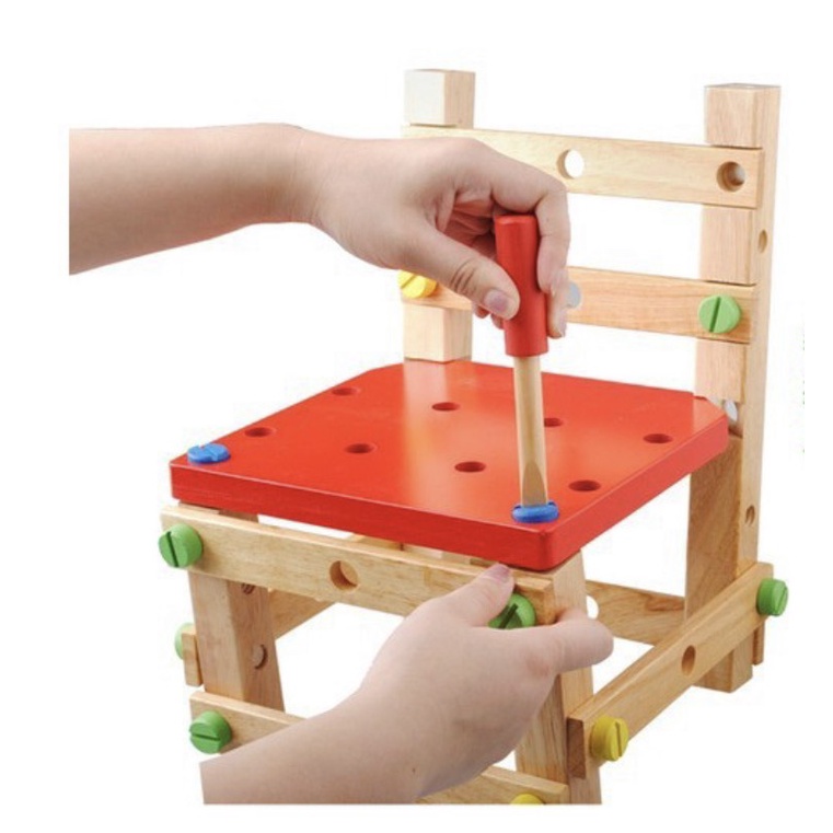 Đồ chơi lắp ráp ghế gỗ Montessori- Đồ chơi thông minh trẻ em MH:9000000191