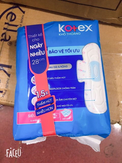 Băng vệ sinh Kotex khô thoáng siêu mỏng 6 miếng 28cm