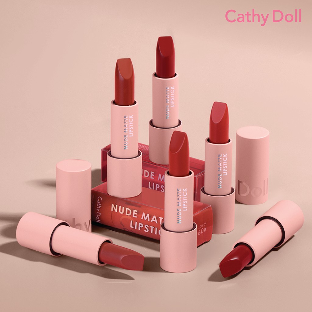 Son thỏi lì Cathy Doll Nude Matte Lipstick 3.5g