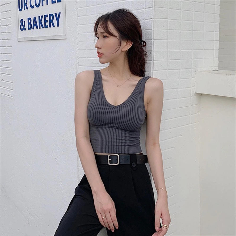 Áo Lót Hai Dây AIJOLEN Cổ V Không Đường Chỉ Và Gọng Thép Phong Cách Thể Thao Quyến Rũ Cho Nữ