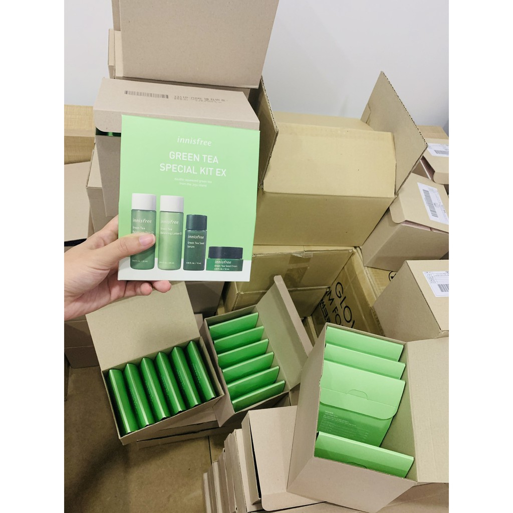 BỘ DƯỠNG DA TRÀ XANH INNISFREE GREEN TEA SPECIAL KIT EX PHỤC HỒI DA MỤN CẤP ẨM Coco Mall KBeauty