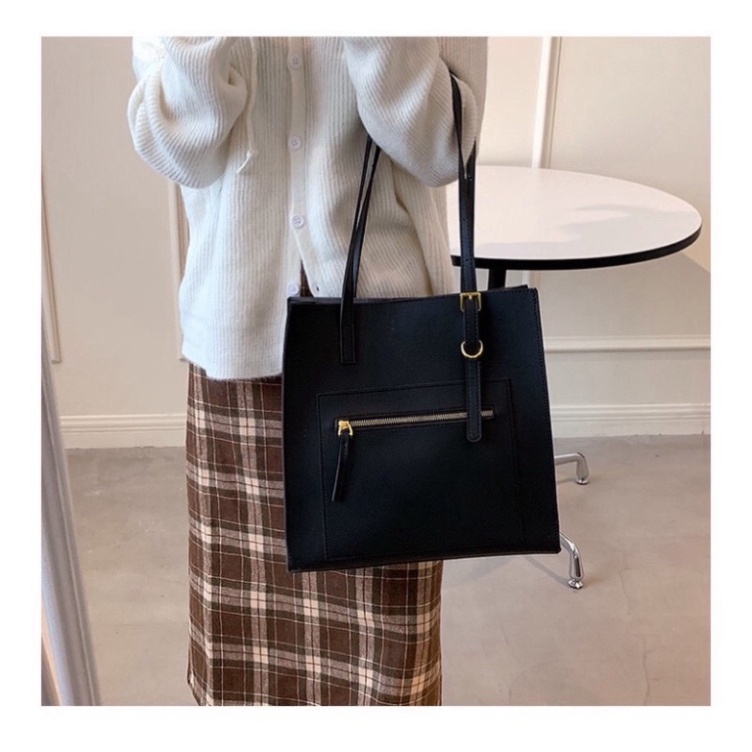 Túi đeo chéo sét 2 túi tote phối màu cao cấp sang trọng