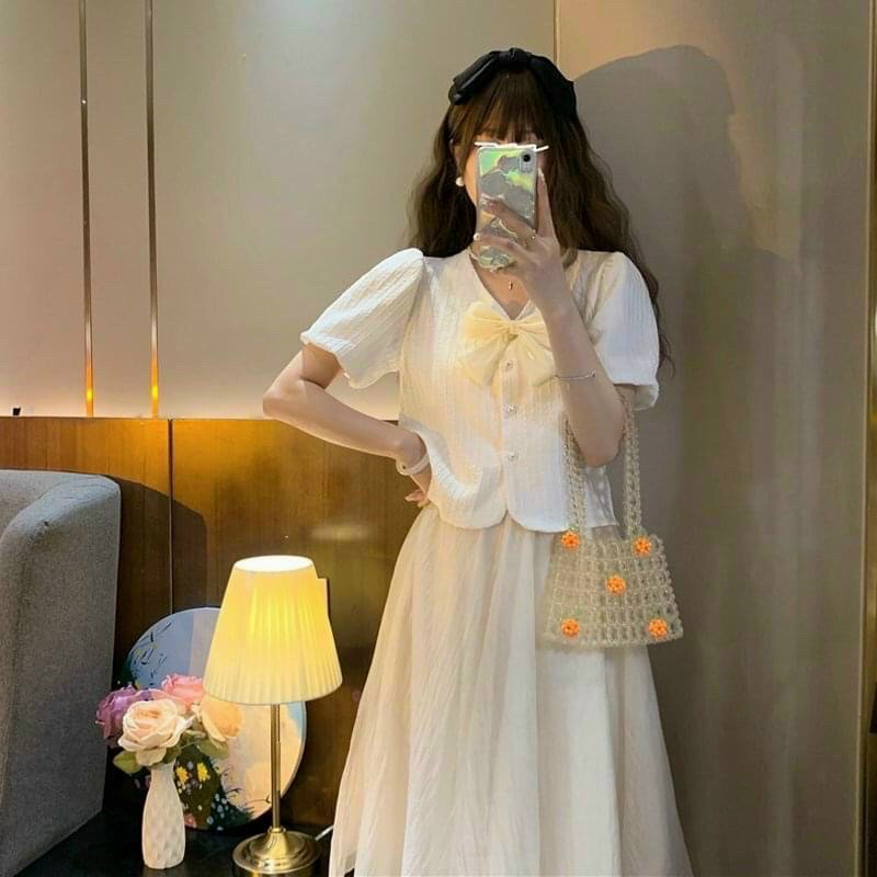 ÁO SƠ MI NƠ RỜI THÁO LẮP ĐƯỢC HÀNG XINH ÁO SƠ MI TAY BỒNG THỜI TRANG PHONG CÁCH HÀNG LOẠI 1