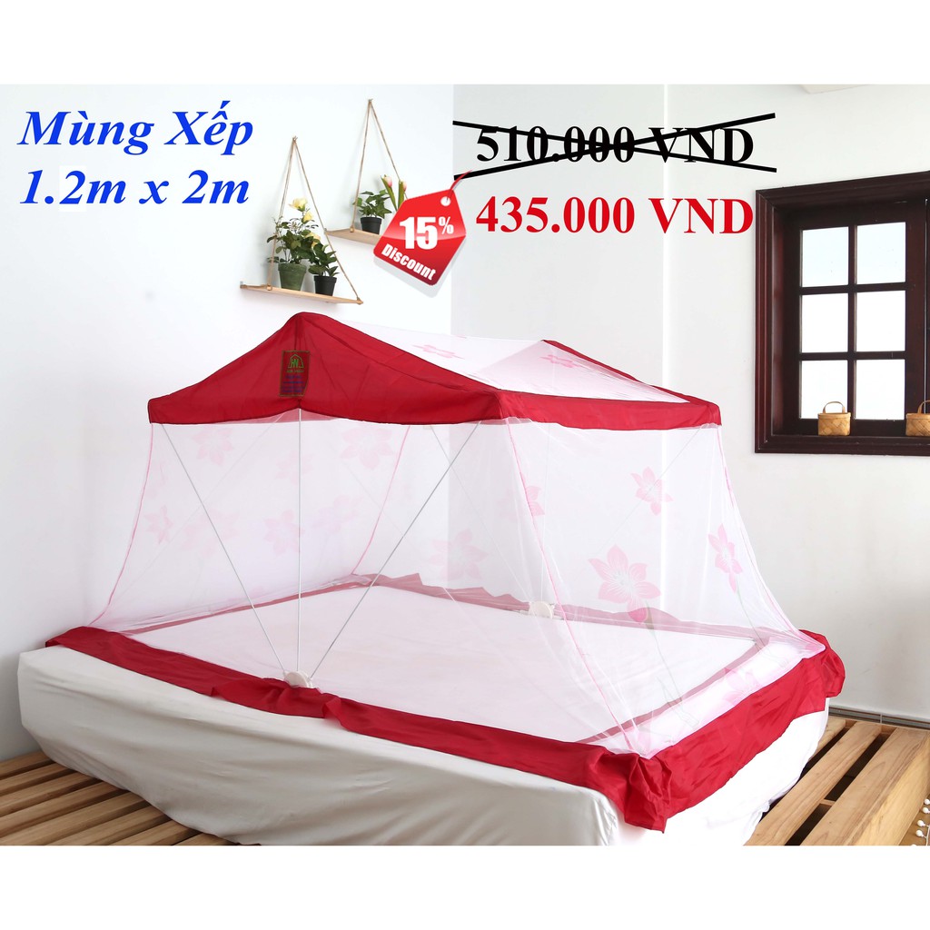 Mùng Xếp Thông Minh Hưng Ngân (loại 1m2x2m)