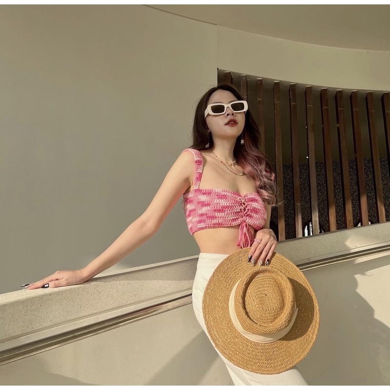 Áo croptop crochet