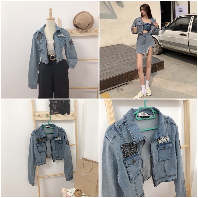 Áo khoác xanh mint 2 mặt, khoác bóng chày bomber