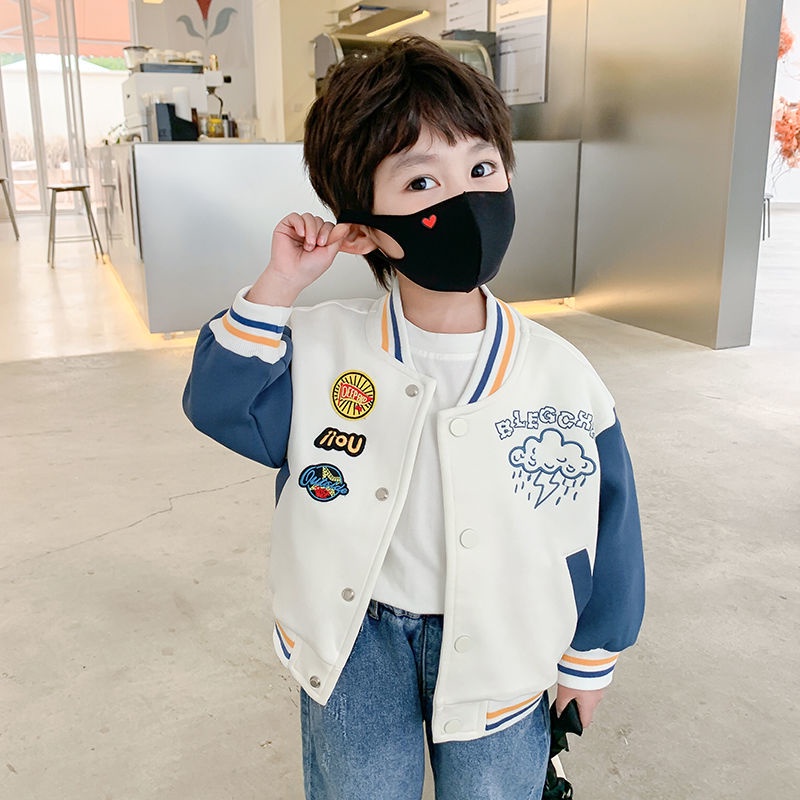 Áo Khoác Bóng Chày Thời Trang Xuân Thu Cá Tính Cho Bé Trai