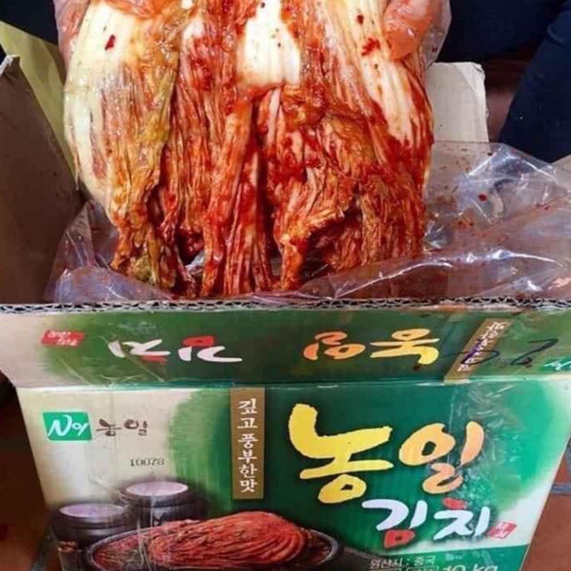 Kim chi thùng xanh, Kimchi 10kg thùng to cho nhà hàng