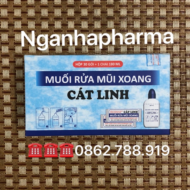 Bình Rửa Mũi Xoang Cát Linh (kèm 30 Gói Muối)