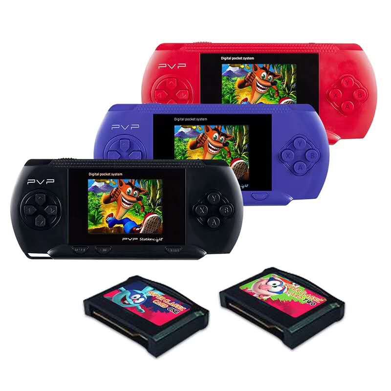 Máy Chơi Game Cầm Tay Pvp 3000 Tích Hợp Sẵn 89 Trò Chơi Kèm Phụ Kiện