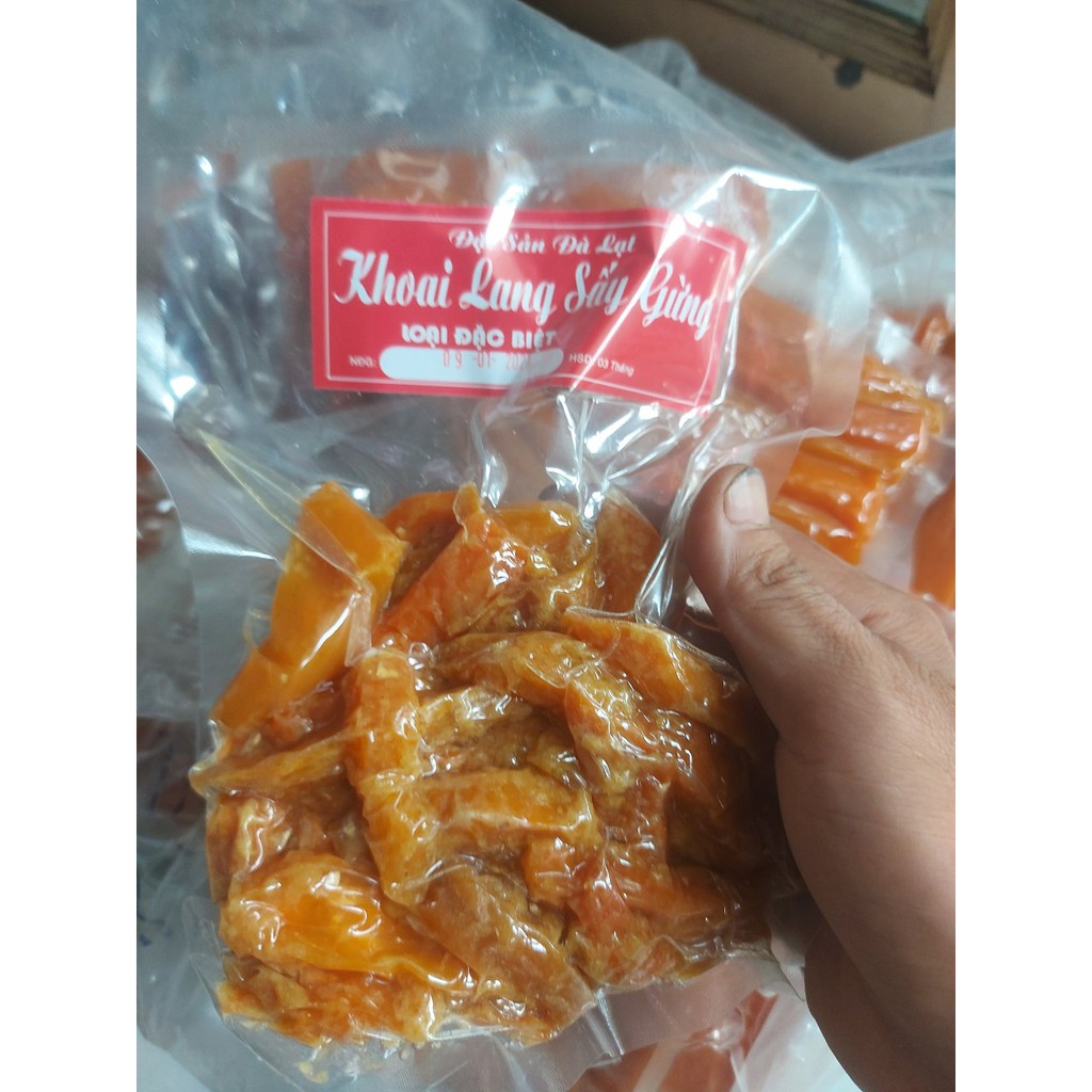 500 gr - Khoai Lang Mật Sấy Dẻo Lát - Sấy Gừng - Sấy Nguyên Củ ( gói 250gr )