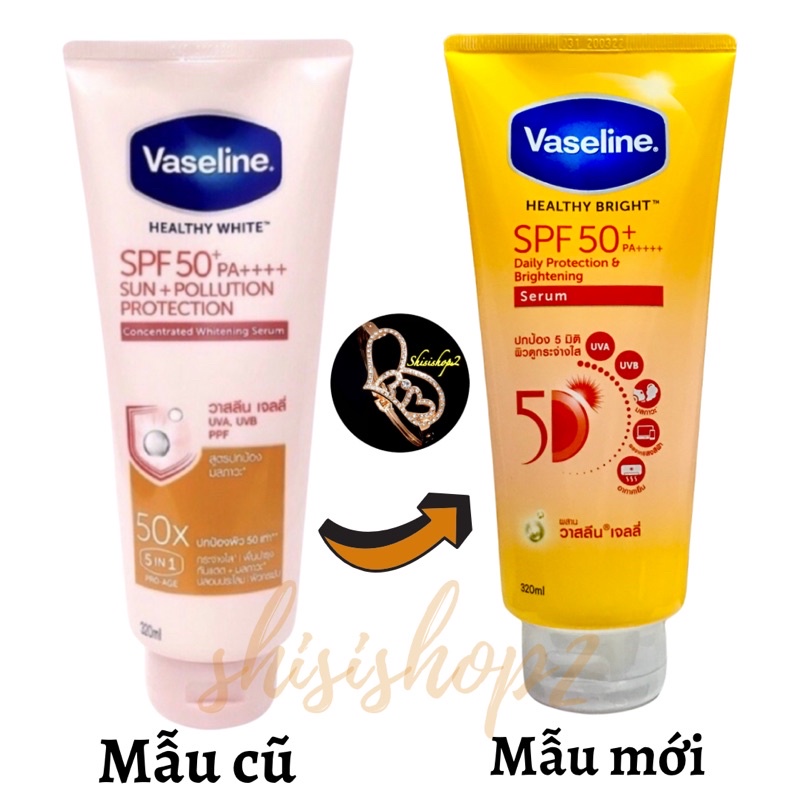 Dưỡng thể Vaseline 50X (combo 6 tuýp) Thái lan 320ml