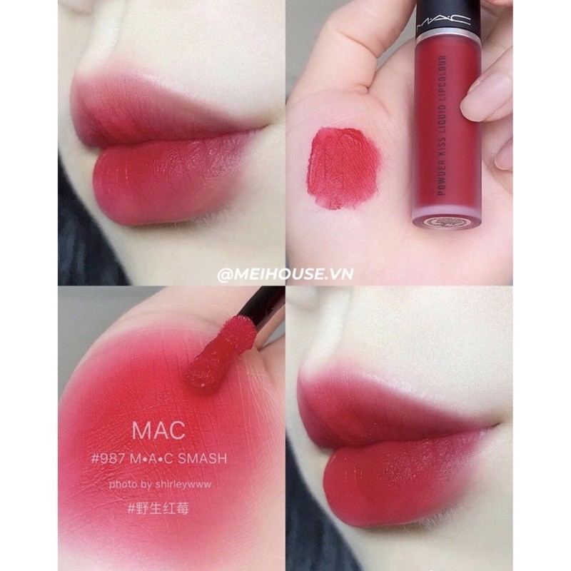 Son Mac Powder Kiss Liquid Lipcolour, BST Son Mac Kem Lì lâu trôi full 5g