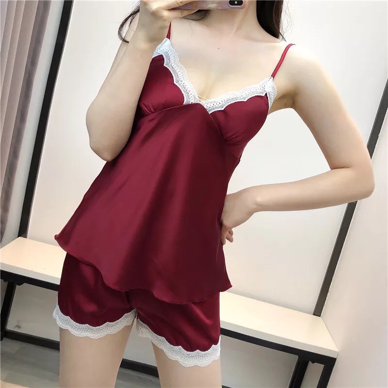 Váy Ngủ 2 Dây HISEXY Chất Lụa Satin Cao Cấp Mặc Nhà Đủ Size Dưới 85Kg MD31 | BigBuy360 - bigbuy360.vn