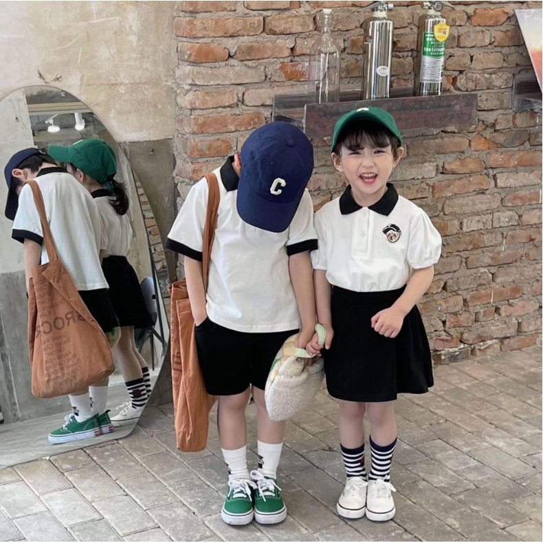 Set Polo ngắn tay học sinh cho bé S924 [Form nhỏ hơn 1 size]