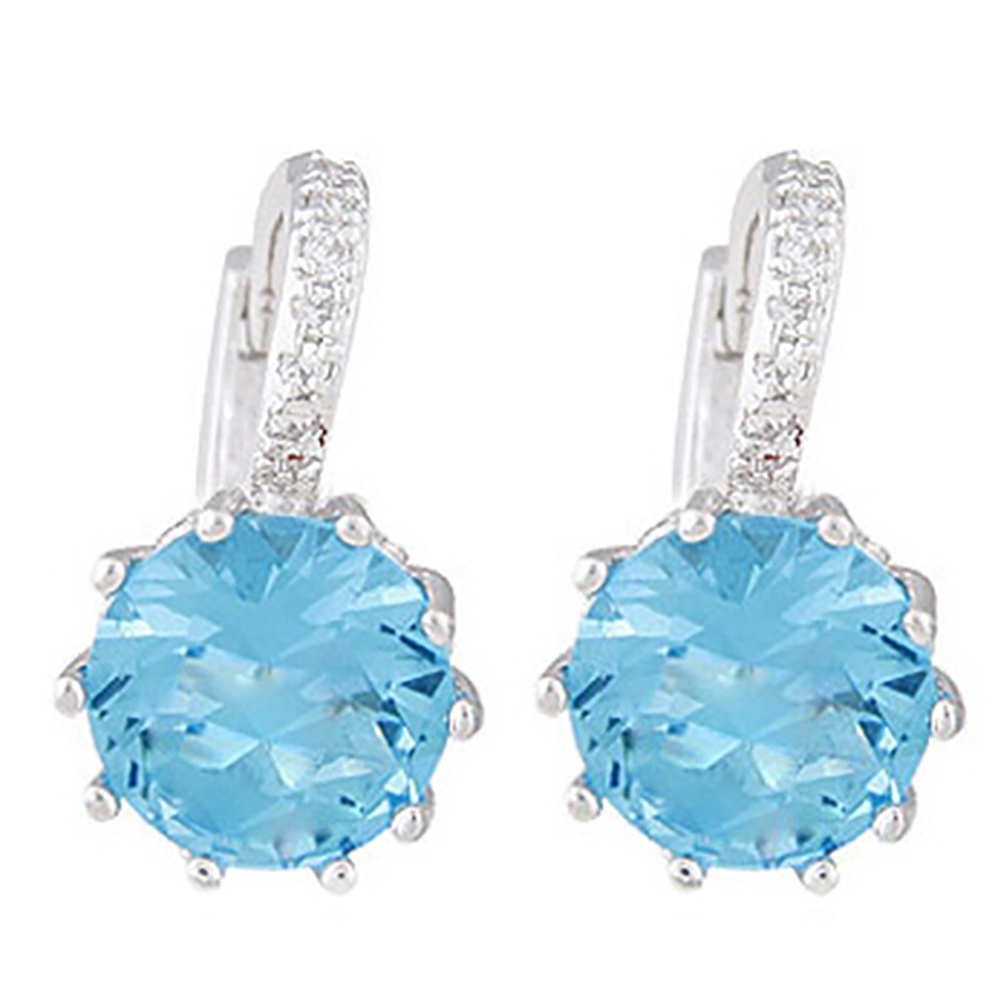 Bông tai đồng mạ vàng 9K đính đá xinh xắn