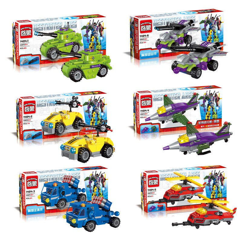 Đồ chơi Lego Robot lắp ráp Mô hình kết hợp 6 trong 1 - Enlighten Xếp hình trí tuệ - 500+ MẢNH GHÉP