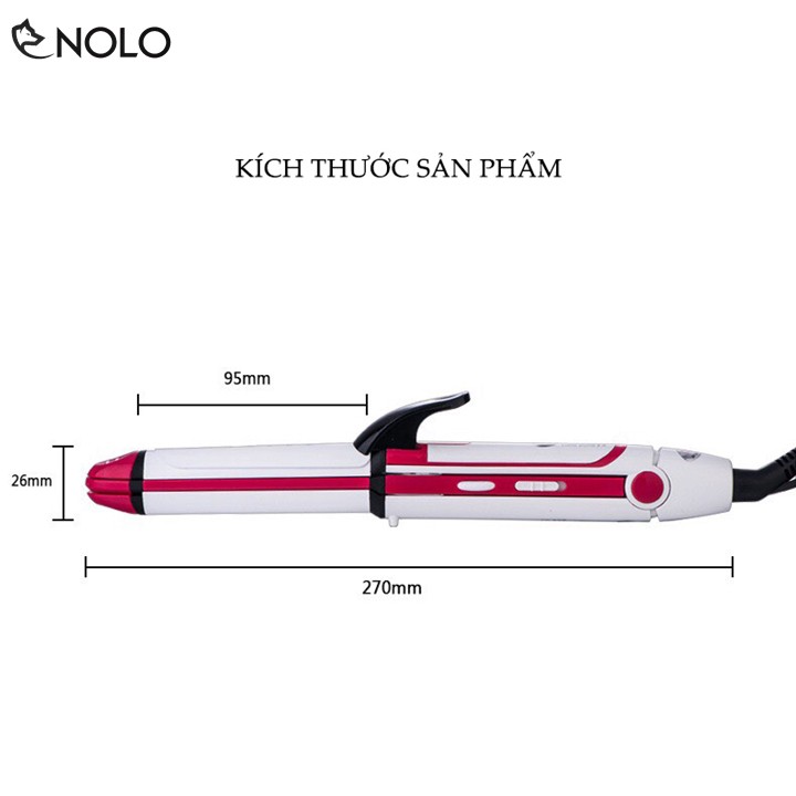 Máy Kẹp Uốn Duỗi Tóc Nova Model NHC8805 Phủ Gốm PTC Ceramic Làm Nóng Nhanh Công Suất 35W Dùng Điện Áp 110 2