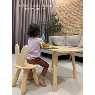 Bàn ghế gỗ cho bé - 100% gỗ thông và sồi cao cấp nhập khẩu New Zealand và Bắc Mỹ