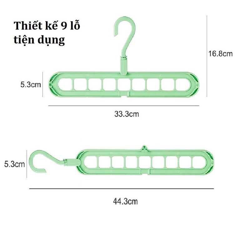 Móc Treo Quần Áo Đa Năng 9 Lỗ