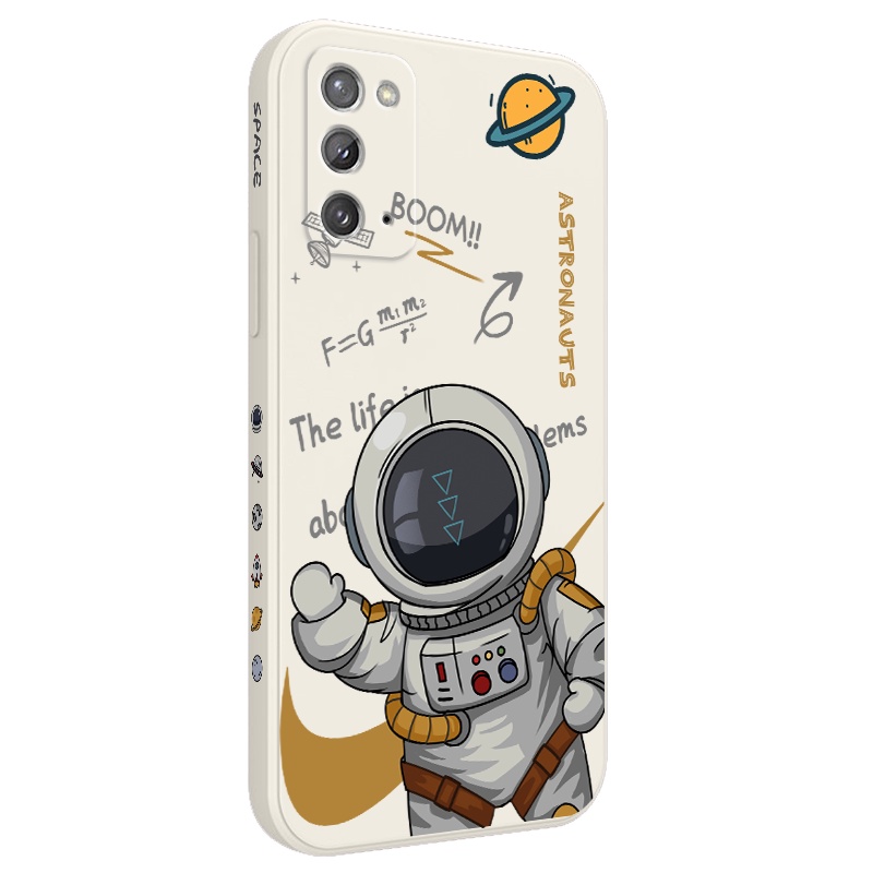 Ốp Điện Thoại Silicon Dẻo Họa Tiết Phi Hành Gia Cho Samsung Galaxy Note 20 Ultra 10 Plus 9