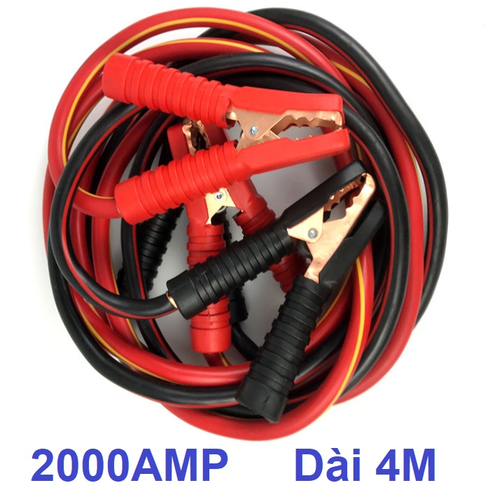 Dây câu, kích bình ắc quy ô tô dài 4M, 2000AMP