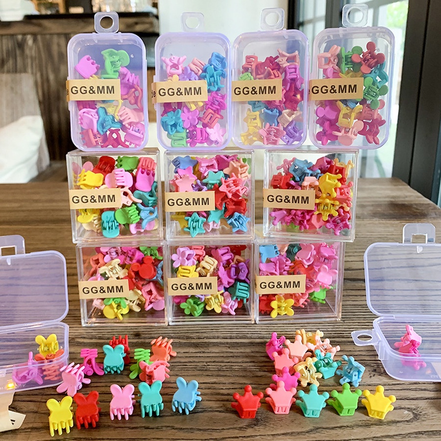 Bộ 15/36 kẹp tóc nhựa mini nhiều màu tùy chọn xinh xắn