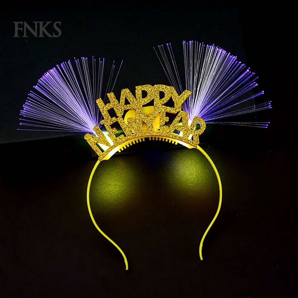 Cài tóc chúc mừng năm mới có đèn LED sáng tạo