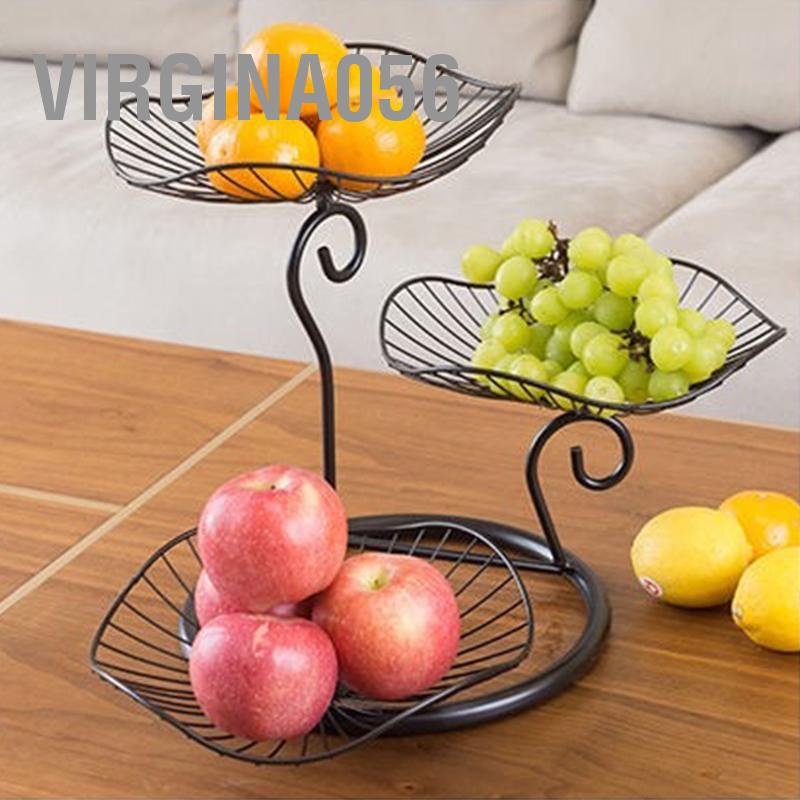Có thể bán buôn Phong cách Bắc Âu Giỏ trái cây 3 tầng Hiện đại đựng đồ ăn nhẹ nhiều cho Bàn cà phê trong phòng khách Virgina056 Hàng giao ngay