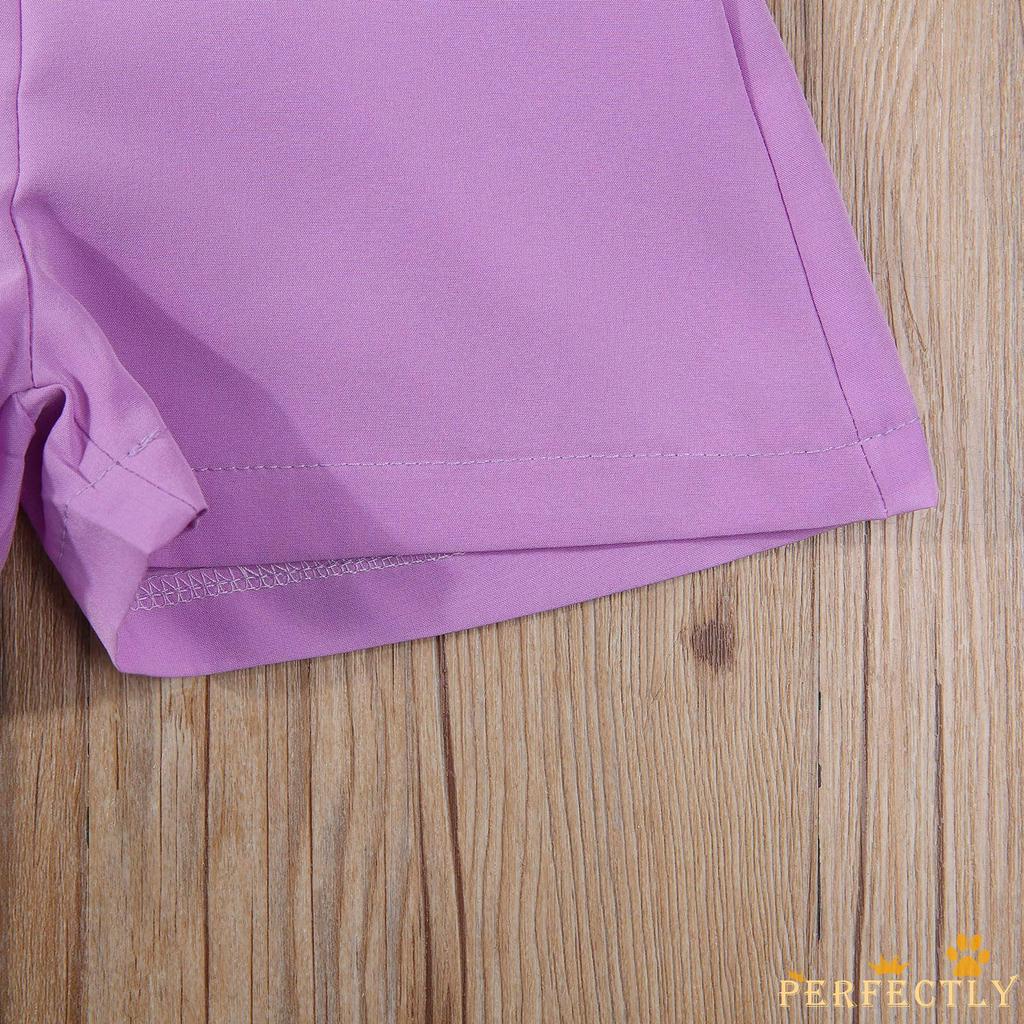 Set Áo Sát Nách Phối Nơ + Quần Short Lưng Thun Cho Bé Gái Tập Đi, Thời Trang Mùa Hè