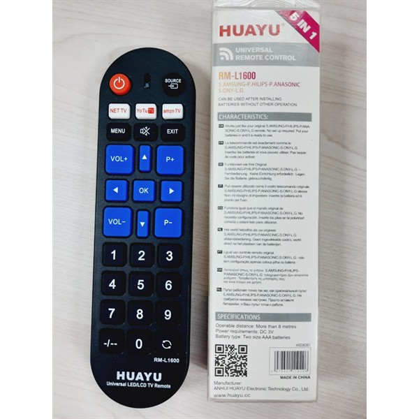 Remote điều khiển tivi Đa Năng 5 IN 1 dành cho tivi LCD/LED :Sony,Samsung,Panasonic,Philips,LG -Hàng mới 100% chất lượng