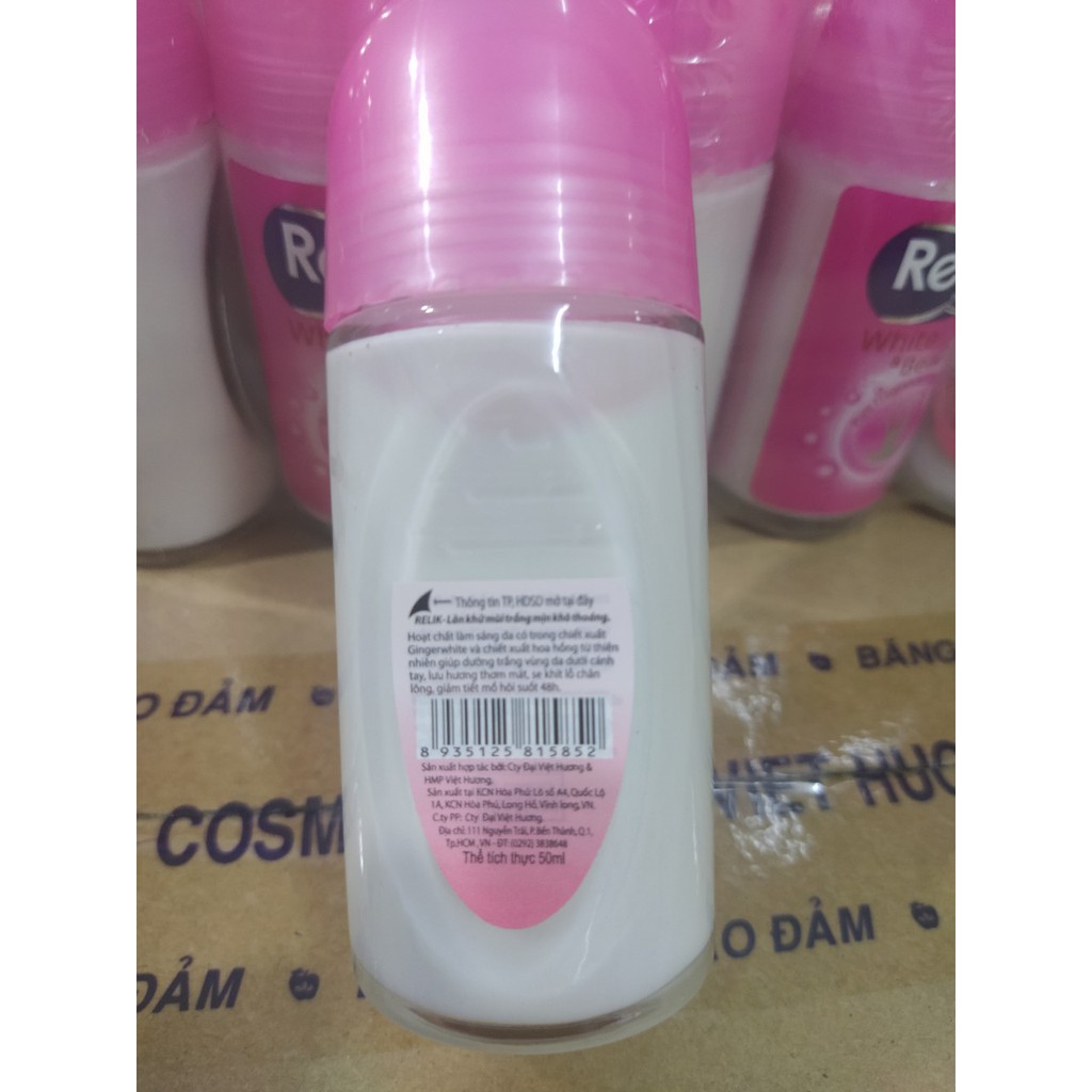 Combo 2 chai lăn khử mùi Relik Hồng 50ml