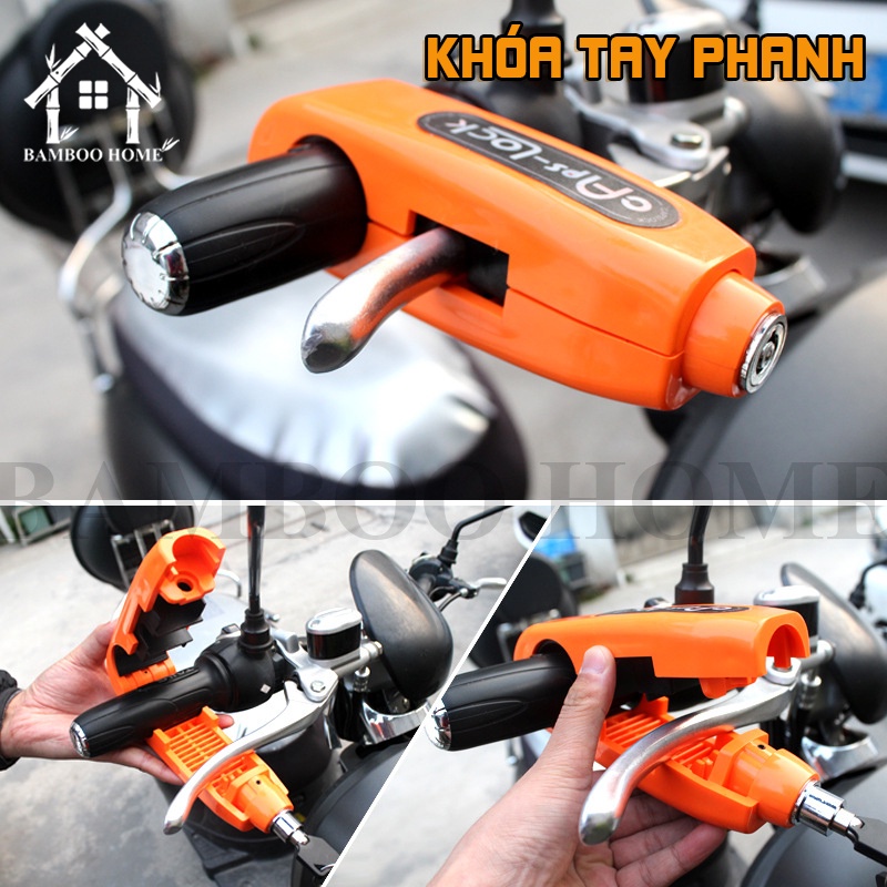Khóa tay phanh xe máy caps lock chống trộm chất liệu ABS an toàn nhỏ gọn tiện lợi dễ dàng sử dụng – Bamboo Home