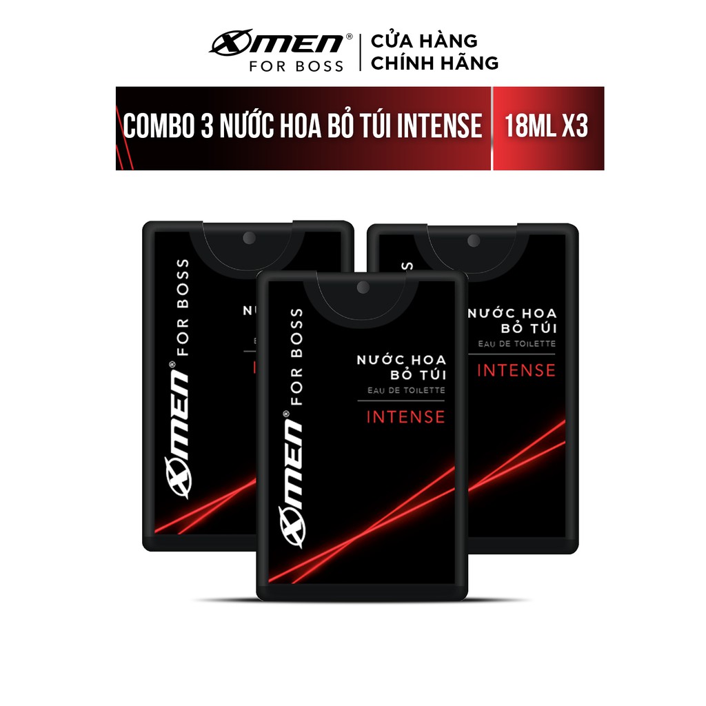 Bộ 3 Nước hoa bỏ túi Xmen for Boss Intense 18ml/chai | BigBuy360 - bigbuy360.vn