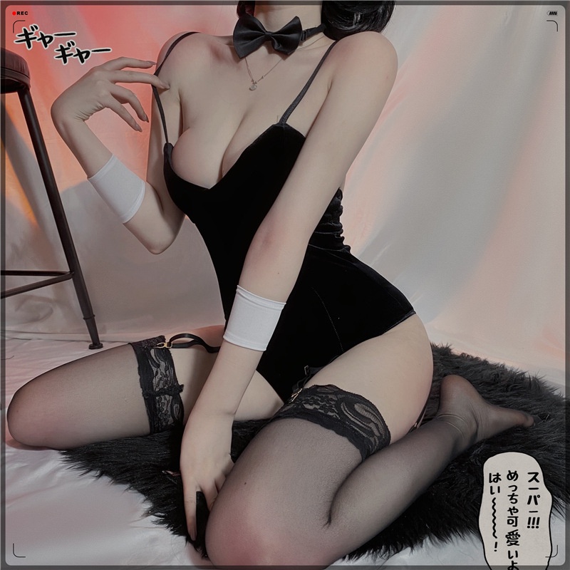 Bộ cosplay jum tai thỏ nhung sexy 5118