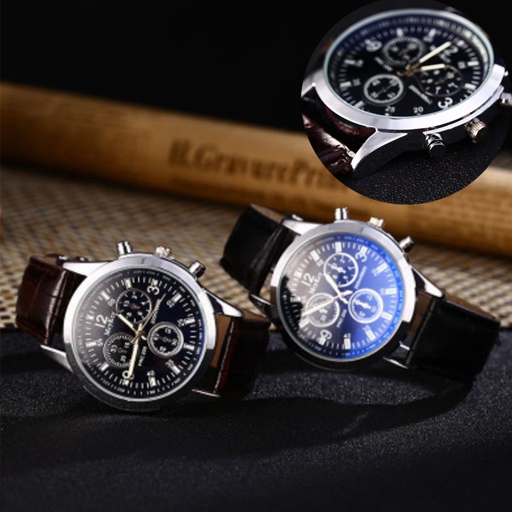 Đồng Hồ Nam MK01 Chất Liệu Dây Da Phong Cách Thanh Lịch, Sang Trọng