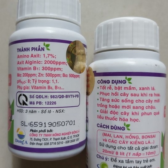 Phân Bón Lá Sinh Học Ami Green - Phân hữu cơ Sinh Học Ami Green - Tốt Rễ Bật Mầm Xanh Lá