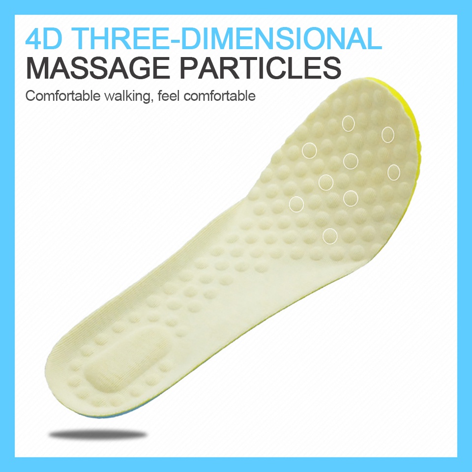 Miếng Lót Giày Thể Thao 4D Thoáng Khí Khử Mùi Thấm Hút Mồ Hôi Cao