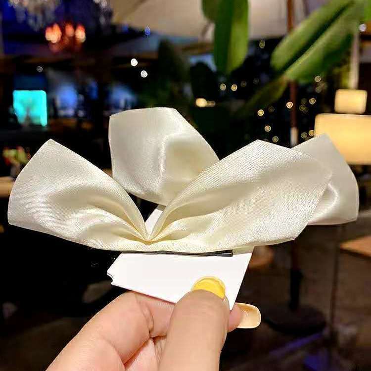 Bộ 2 Kẹp Tóc Nơ Bằng Satin Phong Cách Hàn Quốc Dễ Thương Dành Cho Bạn Gái