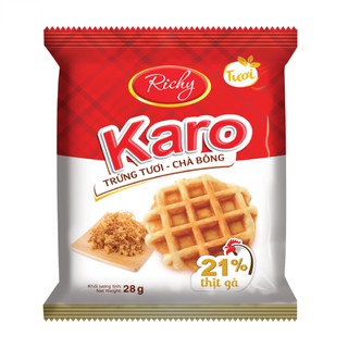 Combo 24 gói bánh trứng tươi chà bông Karo Richy