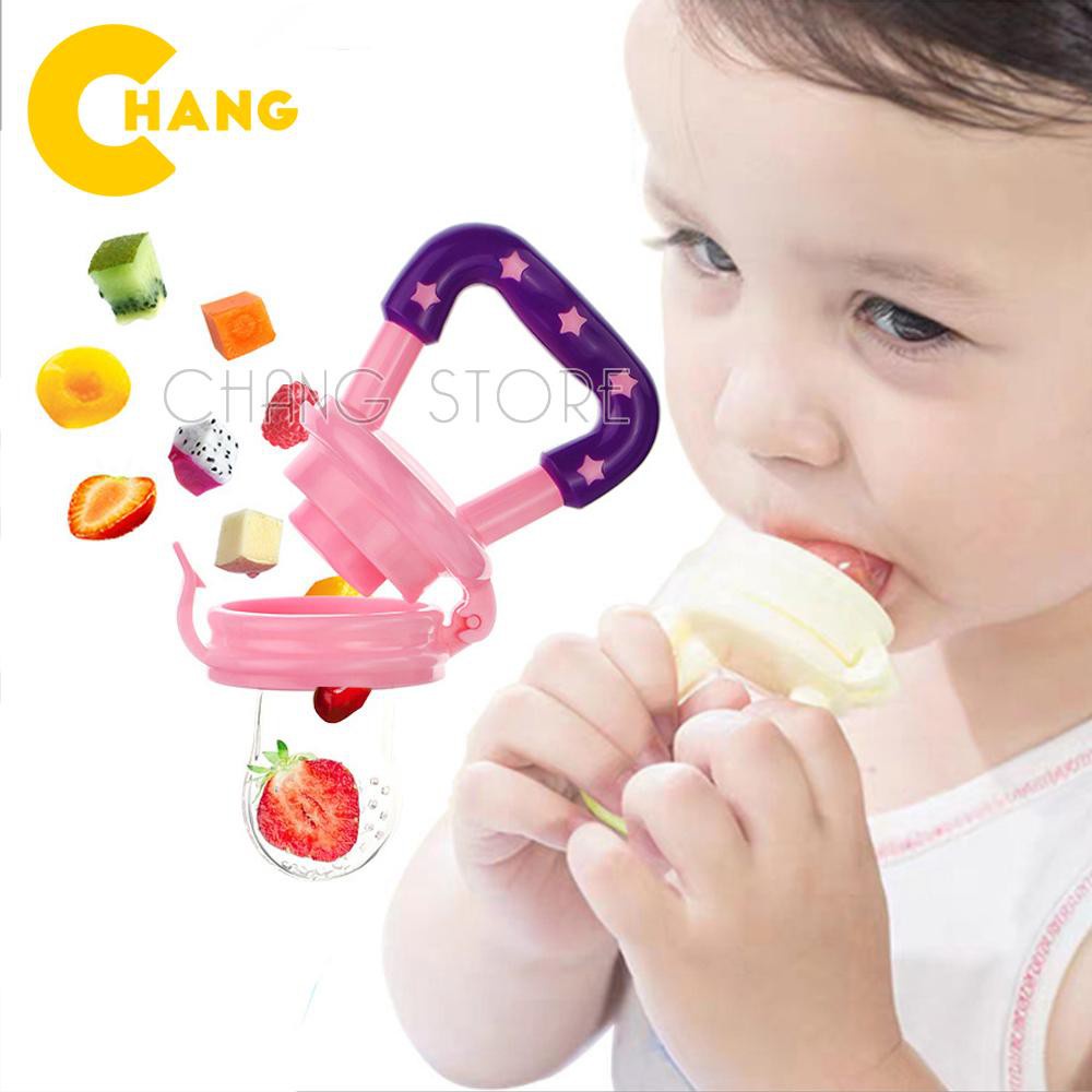 Núm Nhai Ăn Dặm Cho Bé Chống Hóc - Túi Nhai Silicon